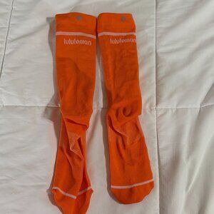 Lululemon Power Stride Crew Orange Sock,  size L